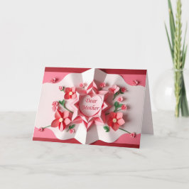Origami Blommor Morsdags Kort (1)