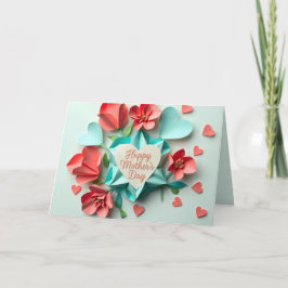 Origami Blommor Morsdags Kort (3)