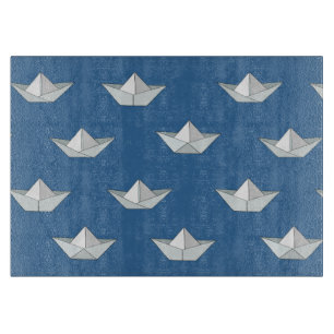 Origami Boats på Vatten Mönster