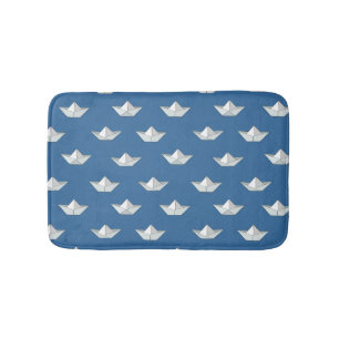 Origami Boats på Vatten Mönster Badrumsmatta
