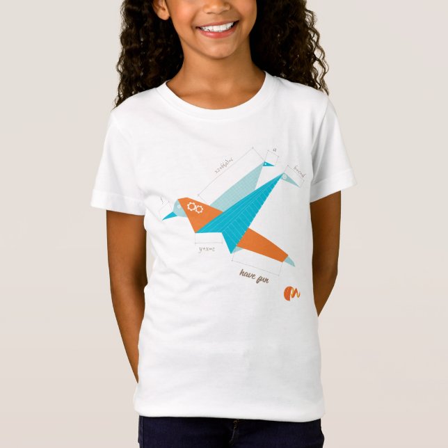 Origami brids tee shirt (Framsida)