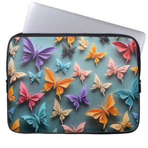 Origami Butterfly Mönster Laptop Fodral