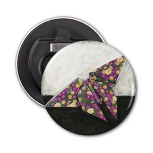 Origami Butterfly på Blommigt Papper Flasköppnare