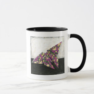 Origami Butterfly på Blommigt Papprare Mugg