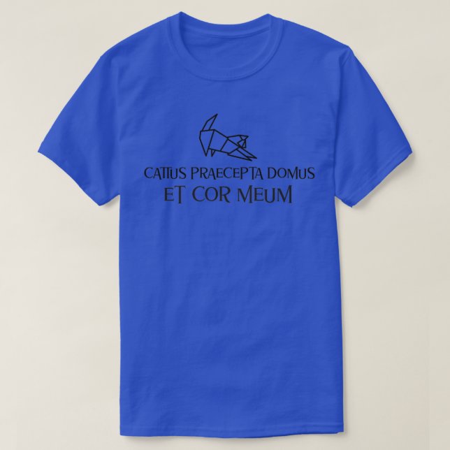 Origami Cat katten regler huset T Shirt (Design framsida)