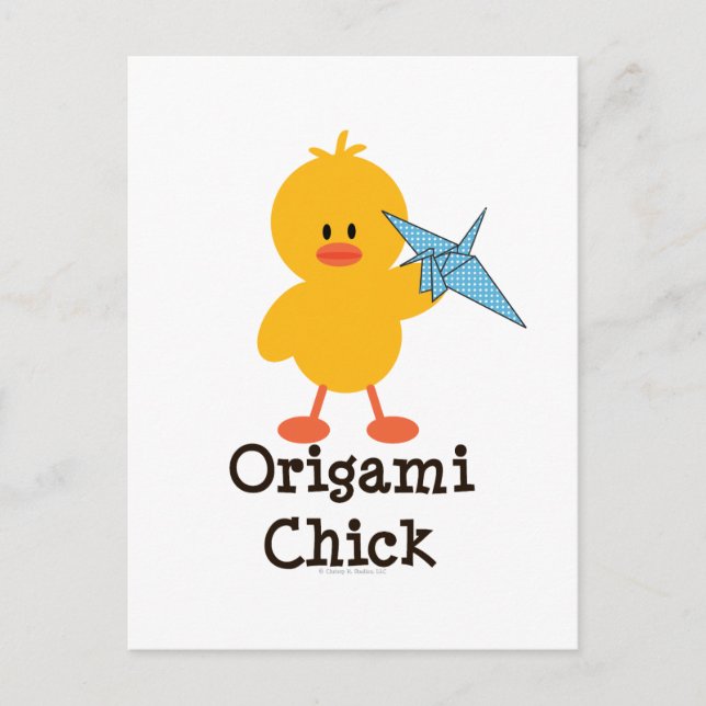 Origami Chick-vykort Vykort (Framsida)