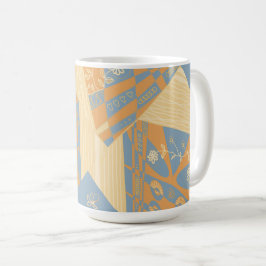 Origami Chintz (L) Mid Orange Gunmetal Grått Kaffemugg