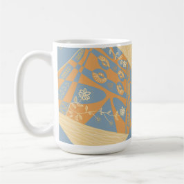 Origami Chintz (L) Mid Orange Gunmetal Grått Kaffemugg