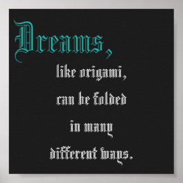Origami-citattmini Poster