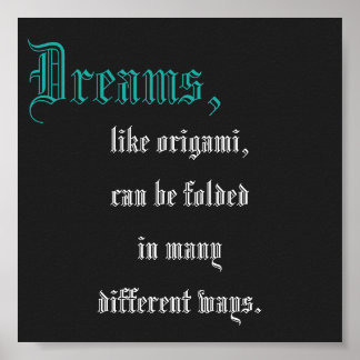 Origami-citattmini Poster