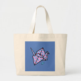 Origami Crane Tote Jumbo Tygkasse