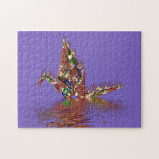 Origami Crane-vykort Pussel
