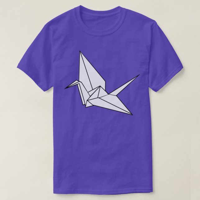Origami Crane White T Shirt (Design framsida)