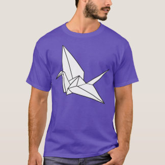 Origami Crane White T Shirt