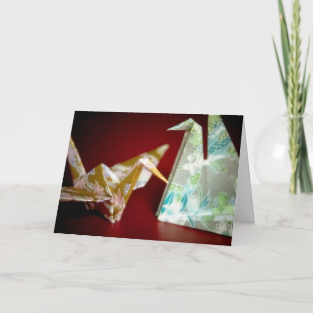 Origami Cranes ・ Hämta brunkort Kort (Framsida)