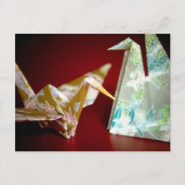 Origami Cranes ・ vykort (Framsida)