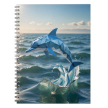 Origami-delfin hoppar ut ur havsspiralen