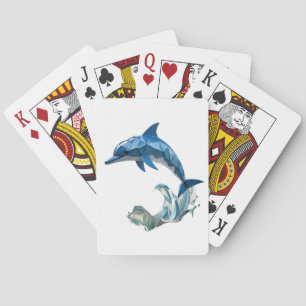 Origami delfin tillbaka till skolan casinokort