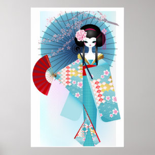 Origami dockaaffisch poster