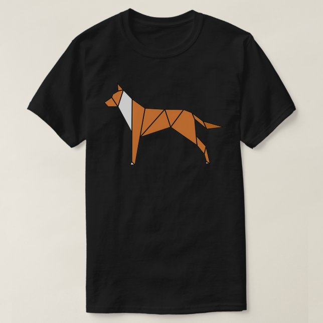 ORIGAMI DOGGIE Funny Traditionell japansk art 1 T Shirt (Design framsida)