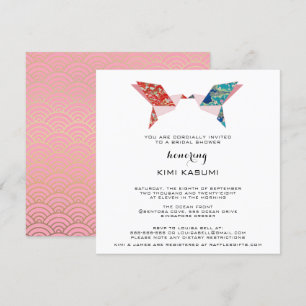 Origami Doves INBJUDNINGSKORT FÖR MÖHIPPAN