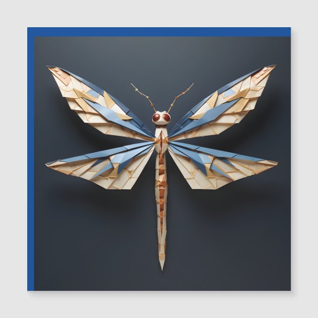 origami draonfly magnetisk inbjudningskort (Framsida)