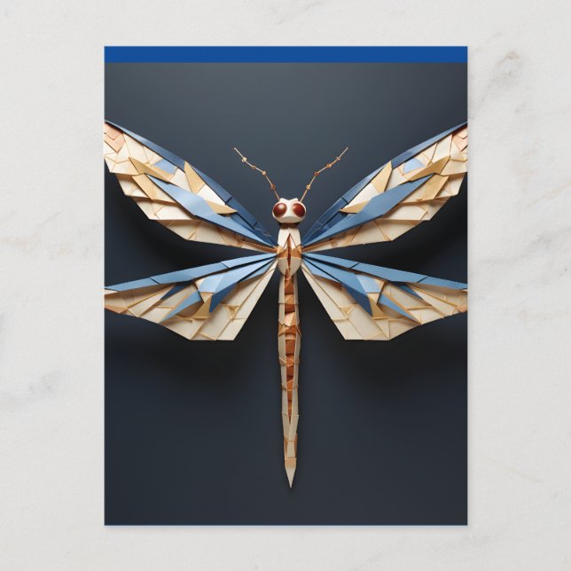 origami draonfly vykort (Framsida)