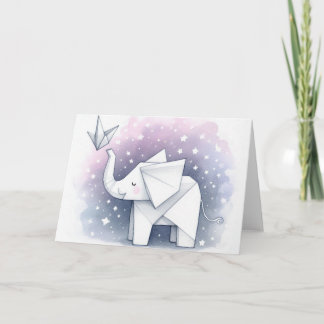 Origami Elephant Hopes and Dreams Kort