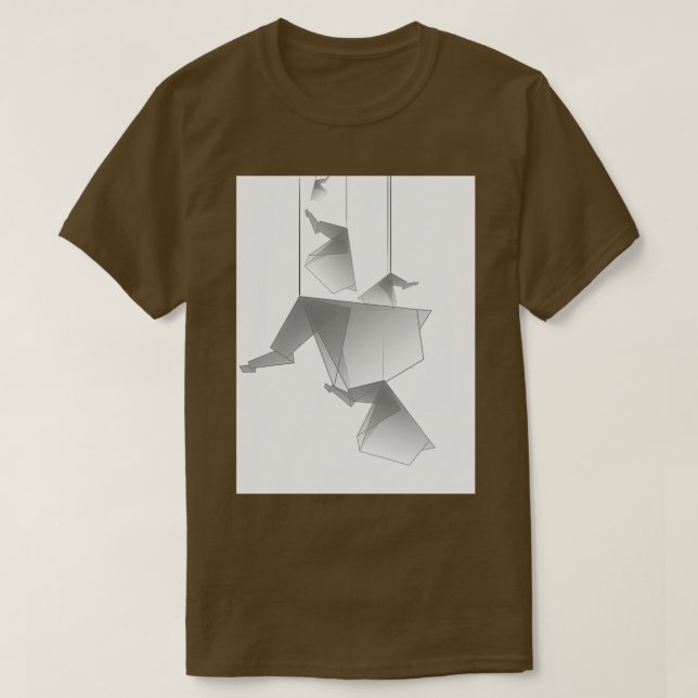 Origami elephants white t shirt (Design framsida)