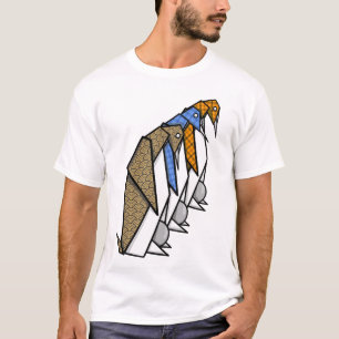Origami Emperor Penguins T Shirt