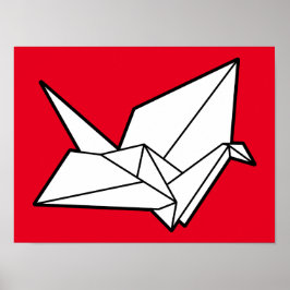 Origami-fågel 16 x 12 poster
