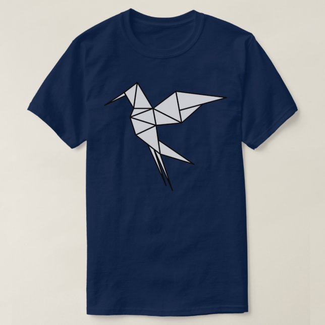 Origami-fågel (1) t shirt (Design framsida)