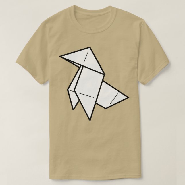 Origami-fågel 49 t shirt (Design framsida)