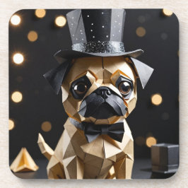 Origami fancy pug  underlägg