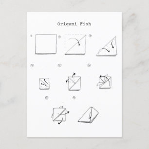 Origami Fish Vykort