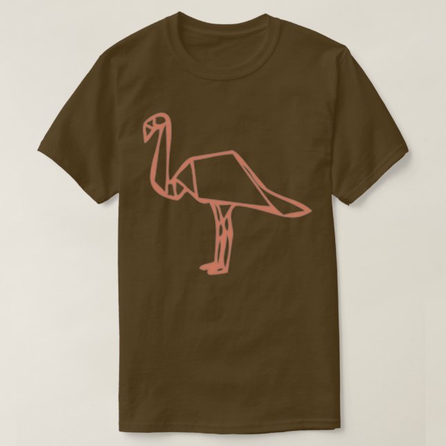 Origami Flamingo 9 T Shirt (Design framsida)