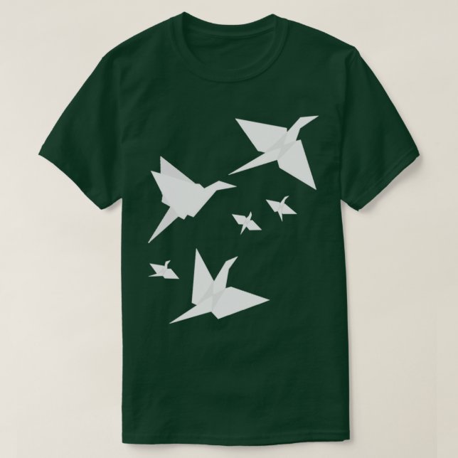 Origami Flight blue T Shirt (Design framsida)