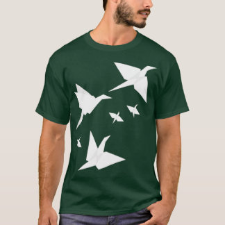 Origami Flight blue T Shirt