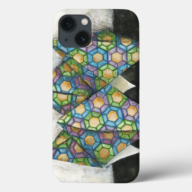 Origami Fortune Teller på geometrisk Papper (Baksida)