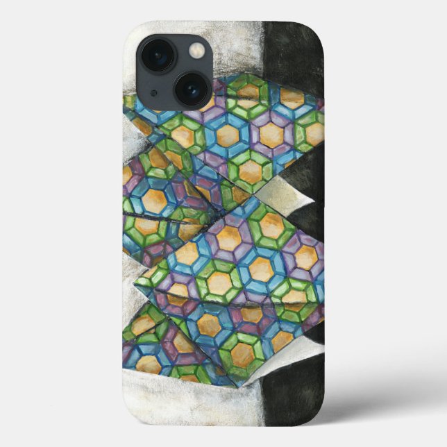 Origami Fortune Teller på geometrisk Papper (Baksida)