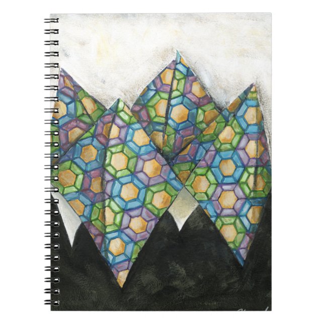 Origami Fortune Teller på geometrisk Papper Anteckningsbok (Framsidan)