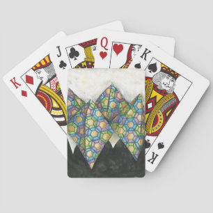Origami Fortune Teller på geometrisk Papper Kortlek