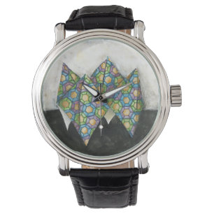 Origami Fortune Teller på geometrisk Papprare Armbandsur