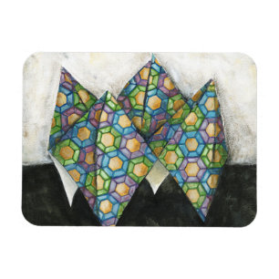 Origami Fortune Teller på geometrisk Papprare Magnet