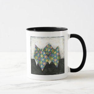 Origami Fortune Teller på geometrisk Papprare Mugg