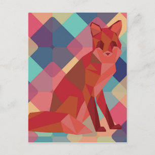 Origami Fox Vykort