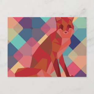 Origami Fox Vykort