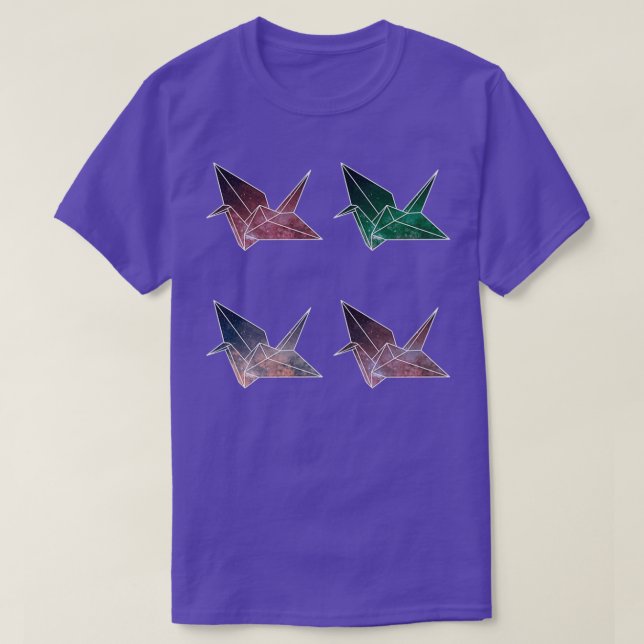 Origami Galaxy Cranes Pack 1 T Shirt (Design framsida)