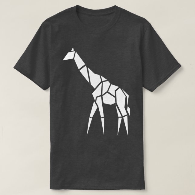 Origami Giraffe Geometric Giraffe T Shirt (Design framsida)