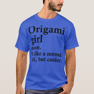 Origami Girl Funny japansk konstdefinition T Shirt